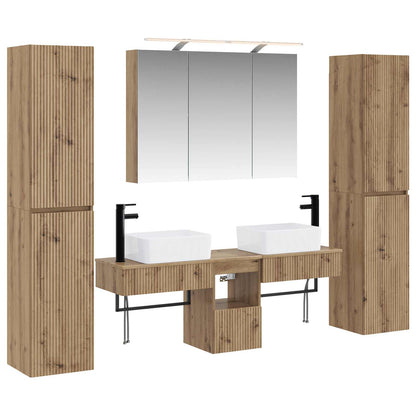 Bathroom Furniture Set 6 pcs Artisan Oak