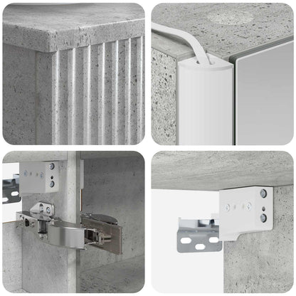 Bathroom Furniture Set 6 pcs Concrete Grey