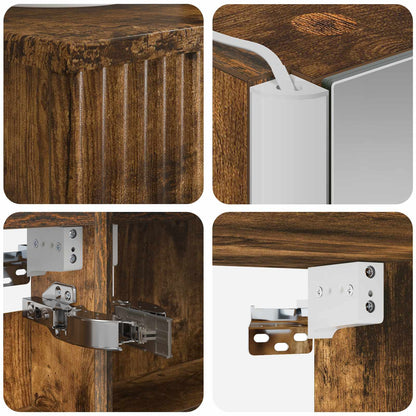 Bathroom Furniture Set 6 pcs Smoked Oak