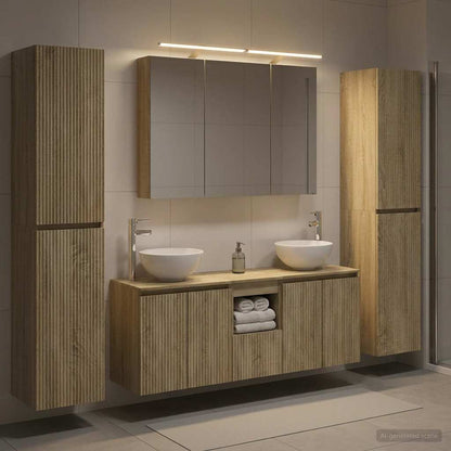 Bathroom Furniture Set 6 pcs Sonoma Oak
