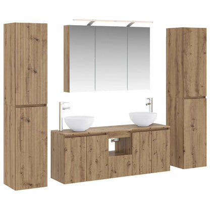 Bathroom Furniture Set 6 pcs Artisan Oak