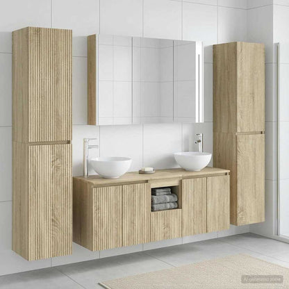 Bathroom Furniture Set 6 pcs Sonoma Oak