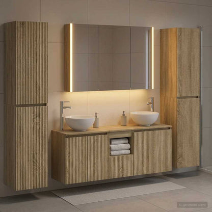 Bathroom Furniture Set 6 pcs Sonoma Oak