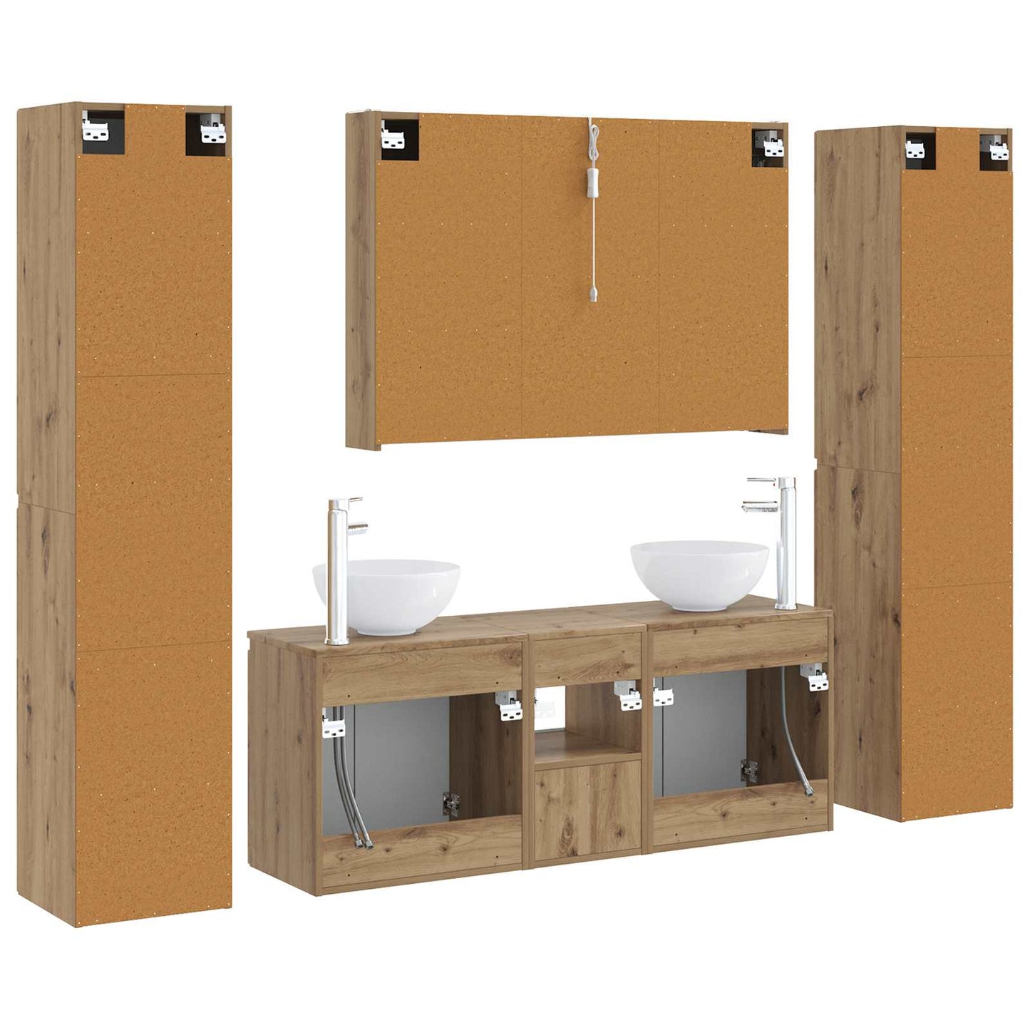 Bathroom Furniture Set 6 pcs Artisan Oak