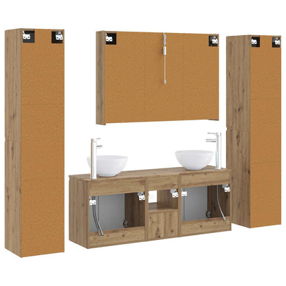 Bathroom Furniture Set 6 pcs Artisan Oak