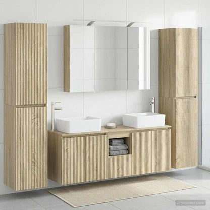 Bathroom Furniture Set 6 pcs Sonoma Oak