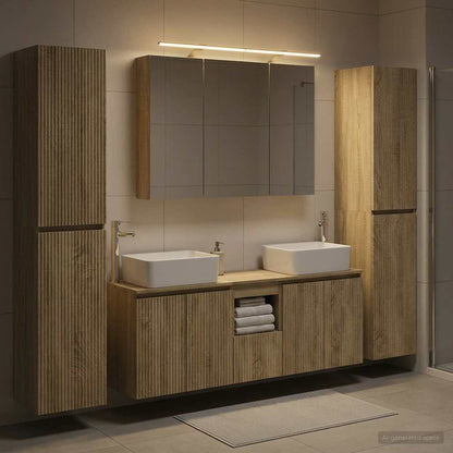 Bathroom Furniture Set 6 pcs Sonoma Oak