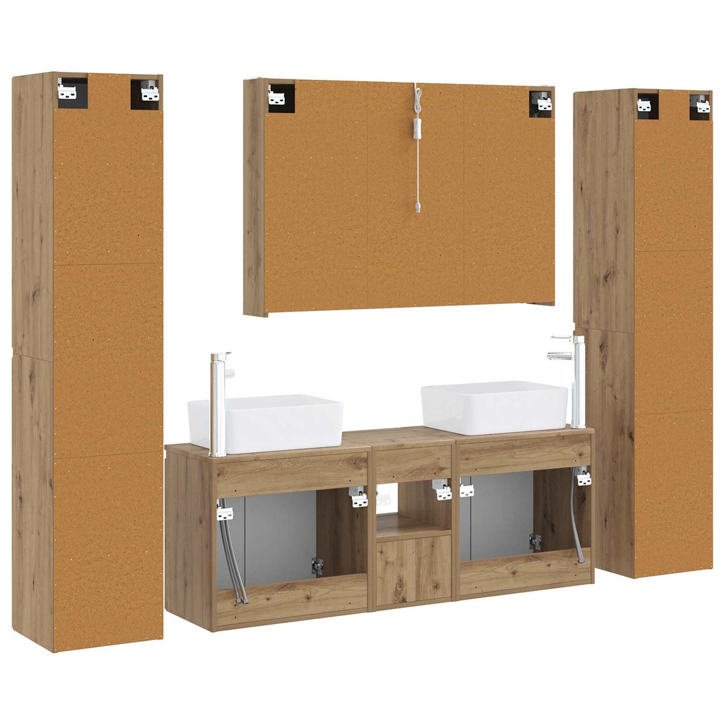 Bathroom Furniture Set 6 pcs Artisan Oak
