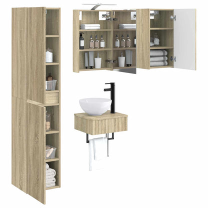 Bathroom Furniture Set 5 pcs Sonoma Oak