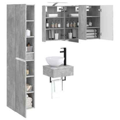 Bathroom Furniture Set 5 pcs Concrete Grey