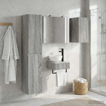 Bathroom Furniture Set 5 pcs Grey Sonoma