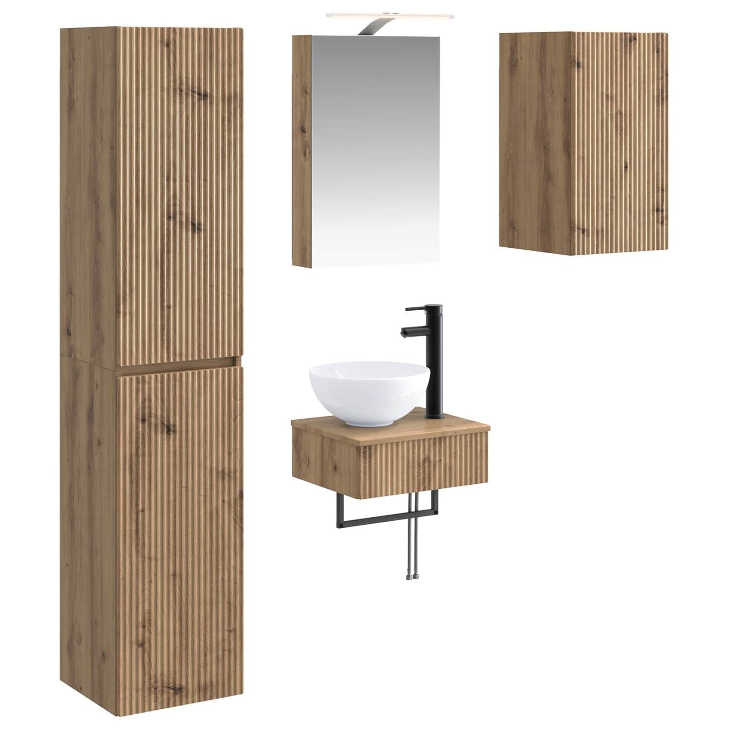 Bathroom Furniture Set 5 pcs Artisan Oak
