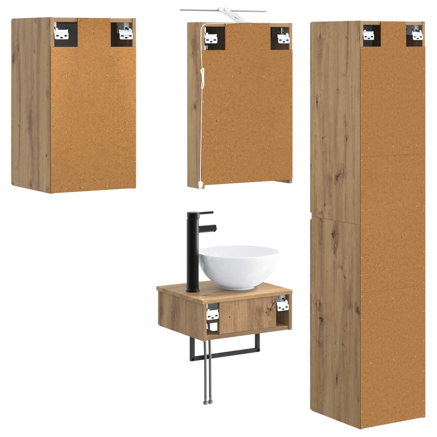 Bathroom Furniture Set 5 pcs Artisan Oak