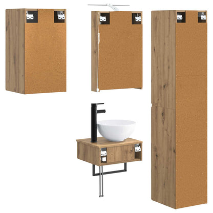 Bathroom Furniture Set 5 pcs Artisan Oak