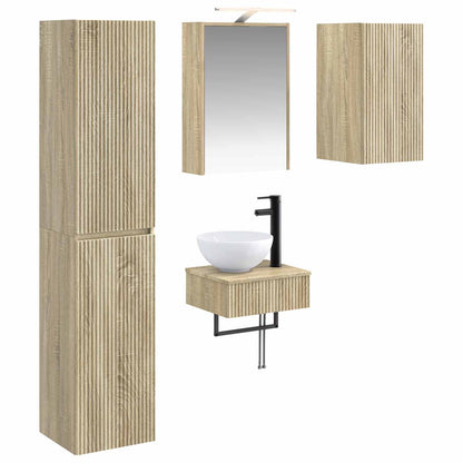 Bathroom Furniture Set 5 pcs Sonoma Oak