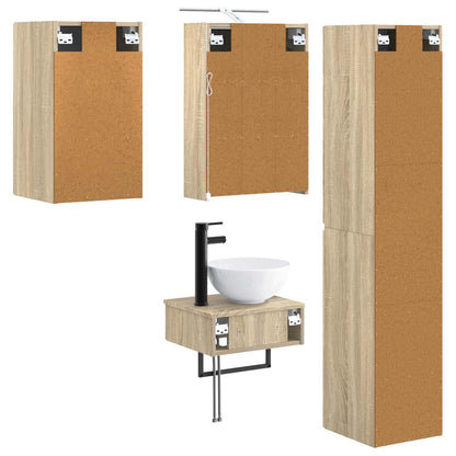 Bathroom Furniture Set 5 pcs Sonoma Oak