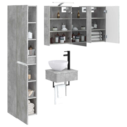 Bathroom Furniture Set 5 pcs Concrete Grey