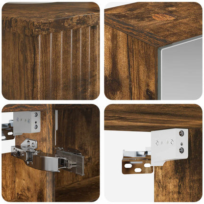 Bathroom Furniture Set 5 pcs Smoked Oak