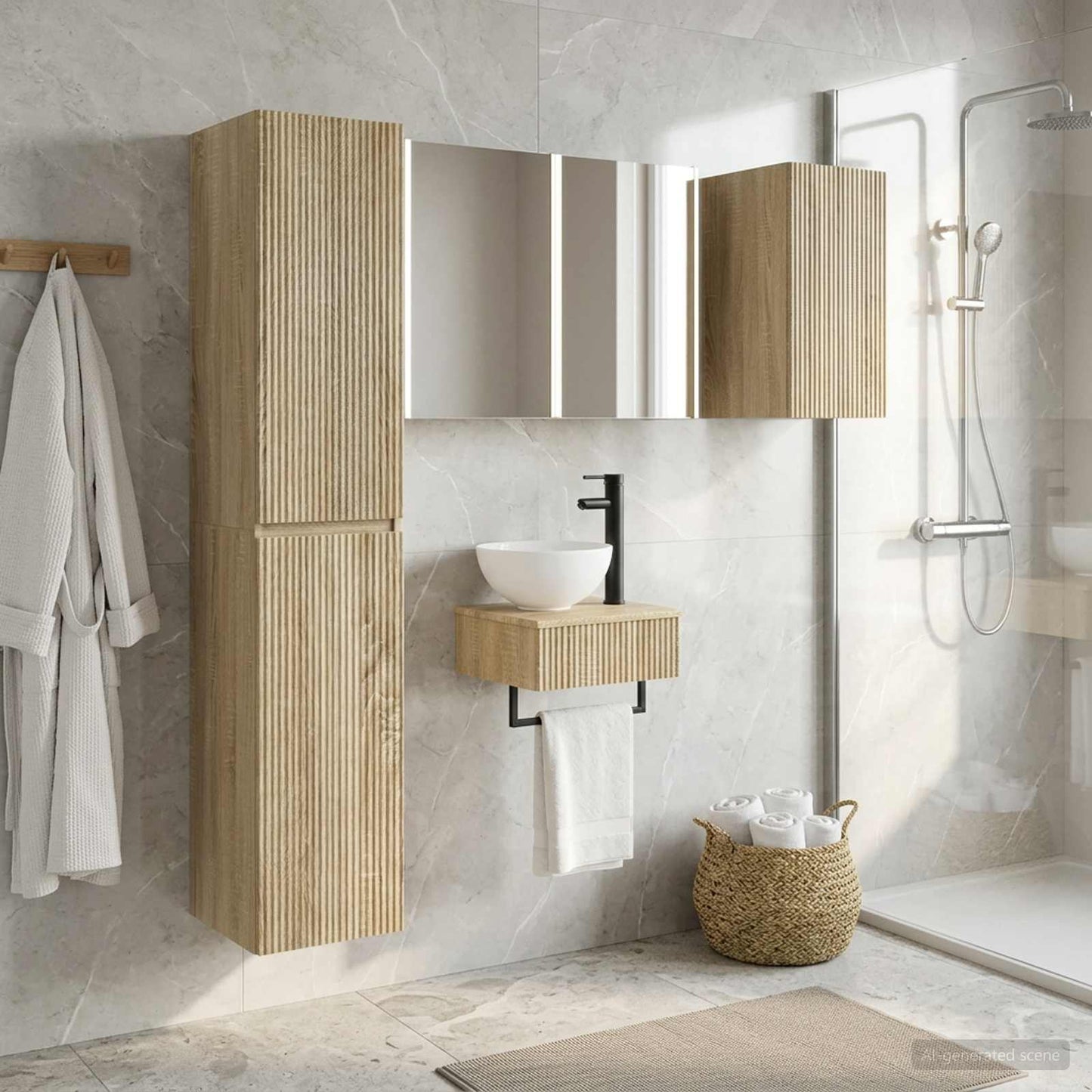 Bathroom Furniture Set 5 pcs Sonoma Oak