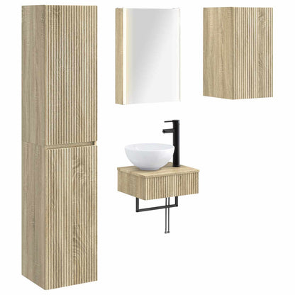Bathroom Furniture Set 5 pcs Sonoma Oak