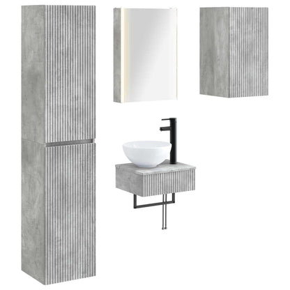 Bathroom Furniture Set 5 pcs Concrete Grey