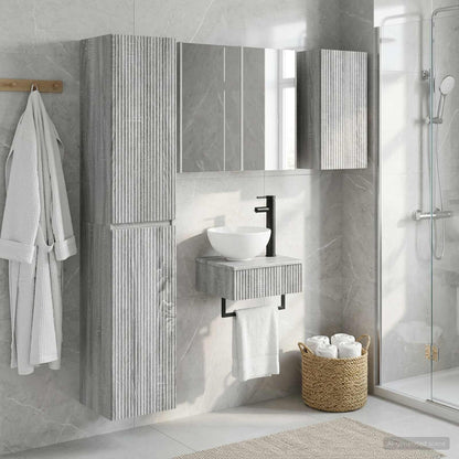 Bathroom Furniture Set 5 pcs Grey Sonoma