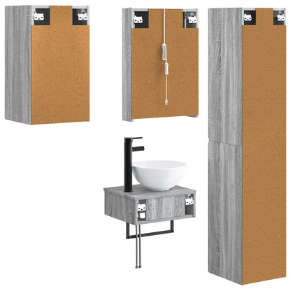 Bathroom Furniture Set 5 pcs Grey Sonoma