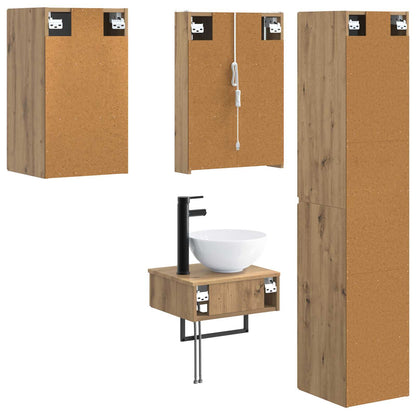 Bathroom Furniture Set 5 pcs Artisan Oak