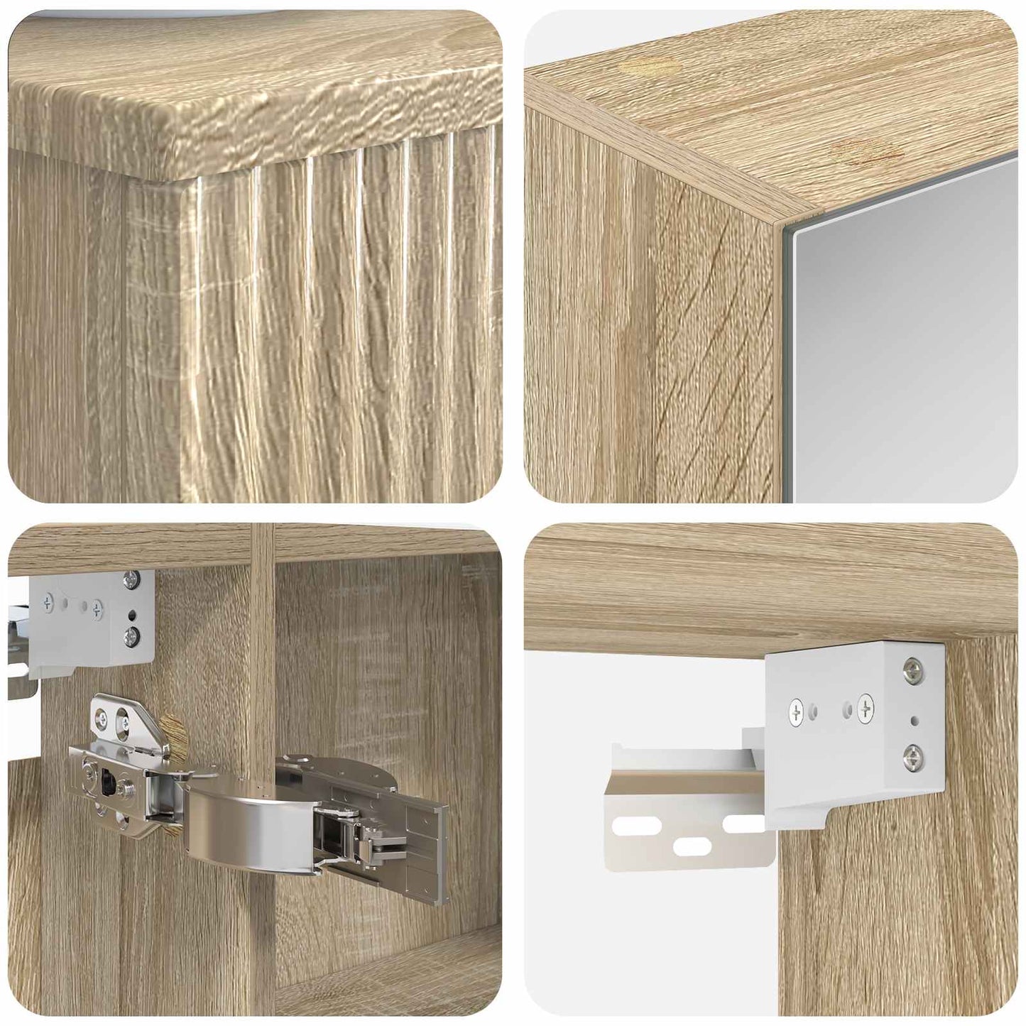 Bathroom Furniture Set 5 pcs Sonoma Oak