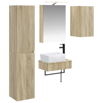 Bathroom Furniture Set 5 pcs Sonoma Oak