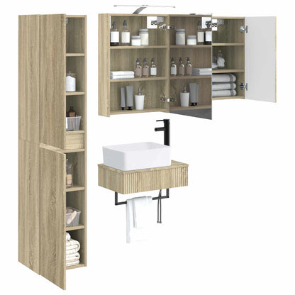 Bathroom Furniture Set 5 pcs Sonoma Oak