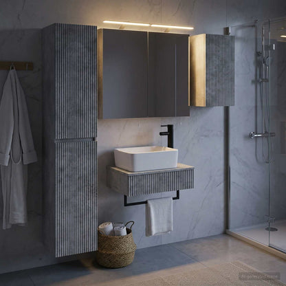 Bathroom Furniture Set 5 pcs Concrete Grey