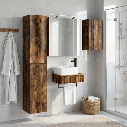 Bathroom Furniture Set 5 pcs Smoked Oak