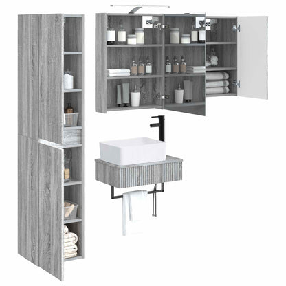 Bathroom Furniture Set 5 pcs Grey Sonoma