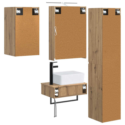 Bathroom Furniture Set 5 pcs Artisan Oak