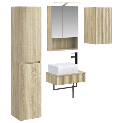 Bathroom Furniture Set 5 pcs Sonoma Oak