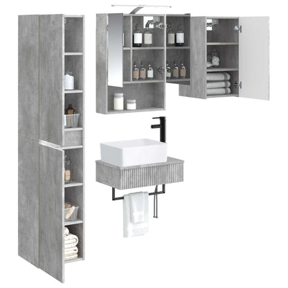 Bathroom Furniture Set 5 pcs Concrete Grey