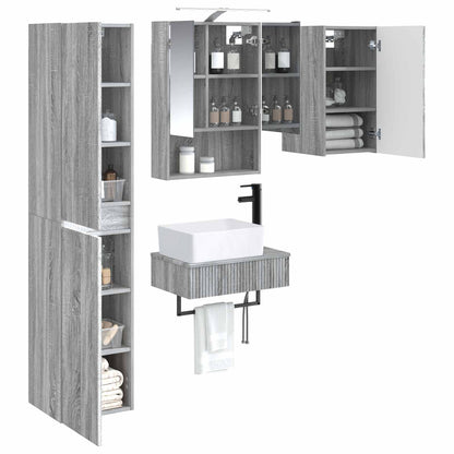 Bathroom Furniture Set 5 pcs Grey Sonoma