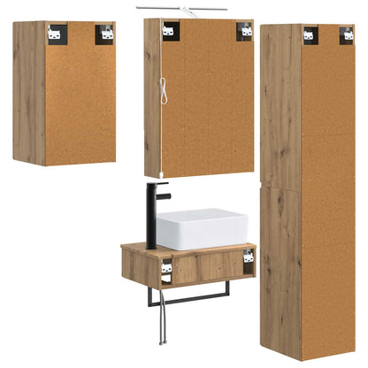 Bathroom Furniture Set 5 pcs Artisan Oak