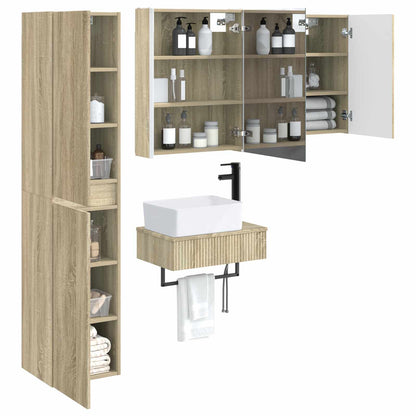 Bathroom Furniture Set 5 pcs Sonoma Oak