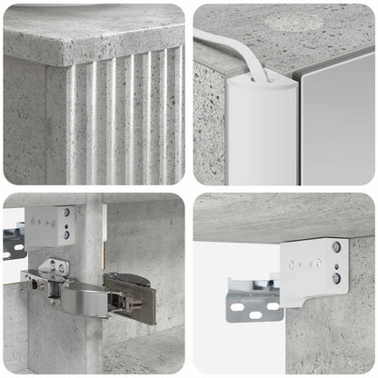Bathroom Furniture Set 5 pcs Concrete Grey