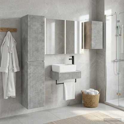 Bathroom Furniture Set 5 pcs Concrete Grey