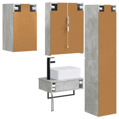 Bathroom Furniture Set 5 pcs Concrete Grey