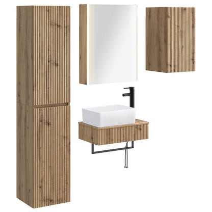 Bathroom Furniture Set 5 pcs Artisan Oak