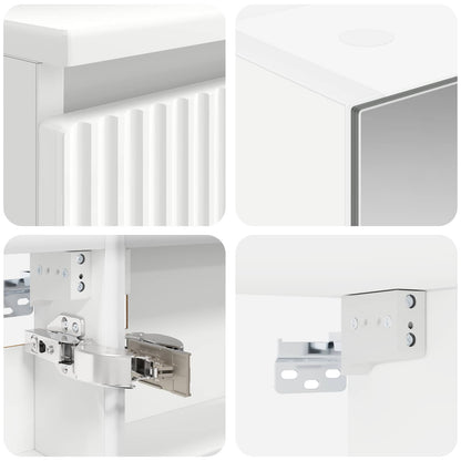 Bathroom Cabinet Set 5 pcs White Engineered Wood