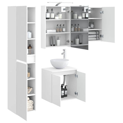 Bathroom Cabinet Set 5 pcs White 50 x 14.5 x 70 cm