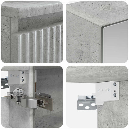 Bathroom Cabinet Set 5 pcs Concrete Grey Engineered Wood