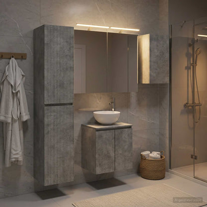 Bathroom Cabinet Set 5 pcs Concrete Grey Engineered Wood