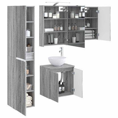 Bathroom Cabinet Set 5 pcs Grey Sonoma 50 x 14.5 x 70 cm