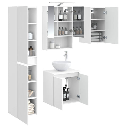 Bathroom Cabinet Set 5 pcs White 50 x 14.5 x 70 cm